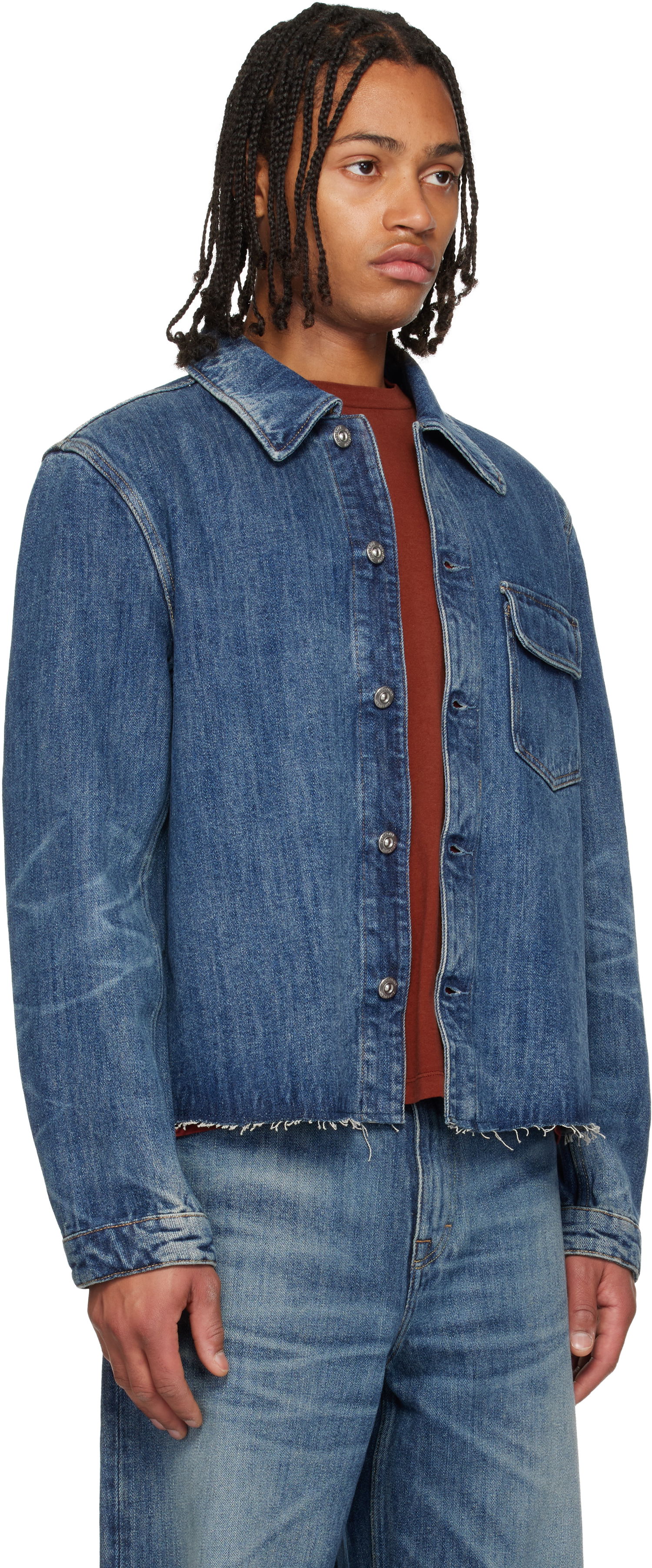 Яке OUR LEGACY Cut Rebirth Road Worn Rope Twill Denim Jacket Синьо | M4251CR, 0