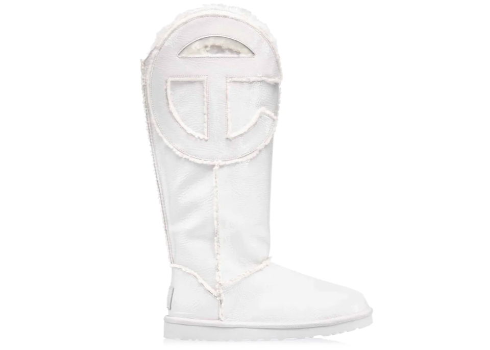 Кецове и обувки UGG Telfar x Logo Tall "Crinkle White" Бяло | 1155871-WHT, 0