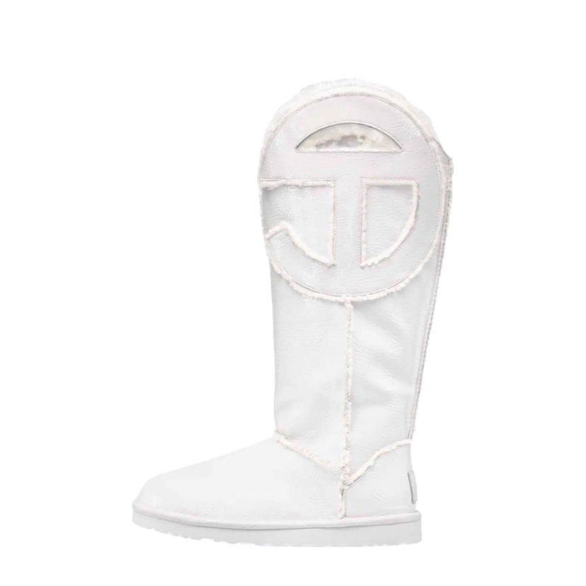 Кецове и обувки UGG Telfar x Logo Tall "Crinkle White" Бяло | 1155871-WHT