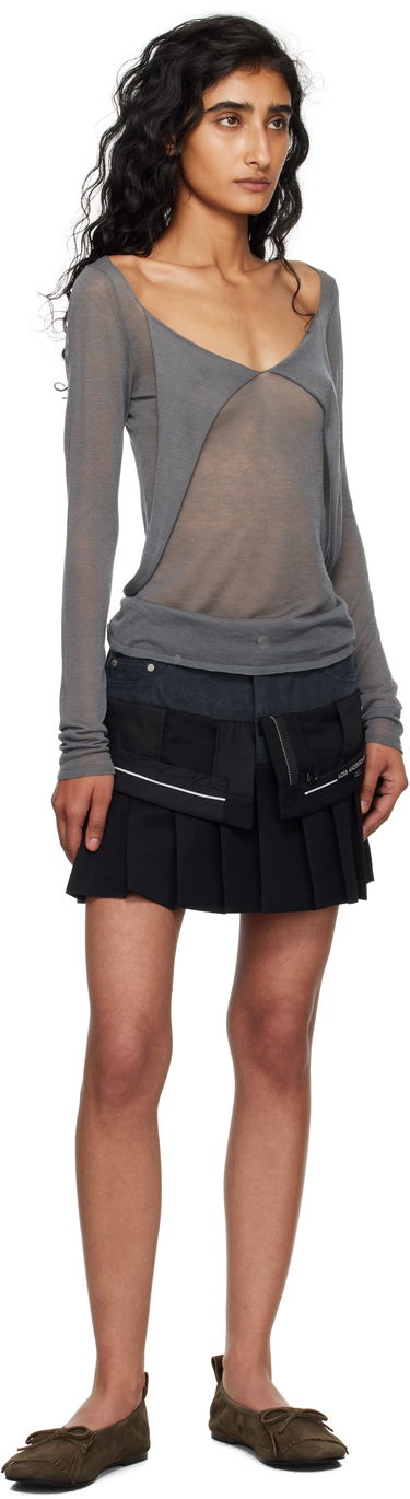 Пола Andersson Bell Andersson Bell Inside Out Pleated Miniskirt Черно | apa844w, 3