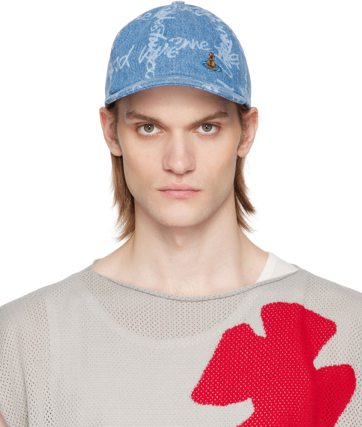 Шапка с козирка Vivienne Westwood Vivienne Westwood VW Grid Baseball Cap Синьо | 81020019-W014I-, 0