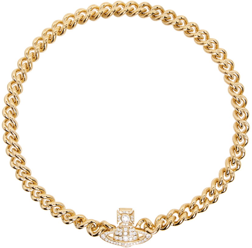 Колие Vivienne Westwood Small Graziella Gold-Tone Choker Necklace Металик | 63030023-02R102-IM