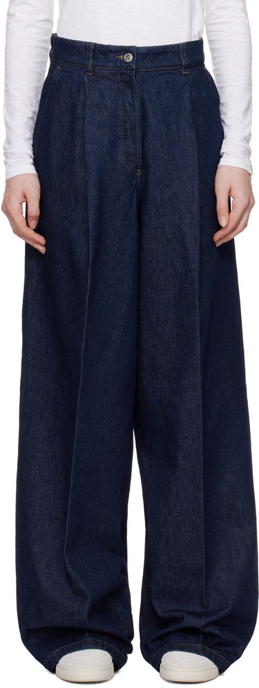 Дънки A.P.C. Anastasia Barbieri Edition Azzurra Wide Leg Jeans Тъмно синьо | COHEX-F08489, 0