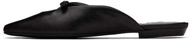 Кецове и обувки BY FAR Leather Mules with Bow Detail Черно | 23PFFNNFBLNAP, 2