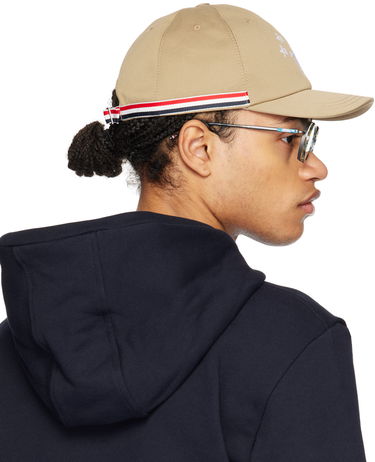 Шапка с козирка Thom Browne Classic Embroidered Six Panel Cap Бежово | MHC328E-E0932, 1