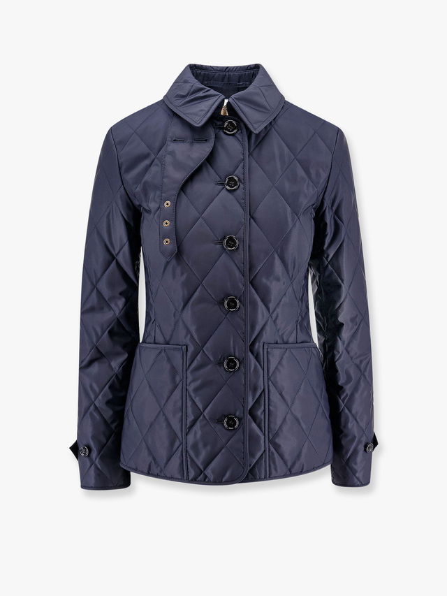 Navy Blue Quilted Jacket Fernleigh