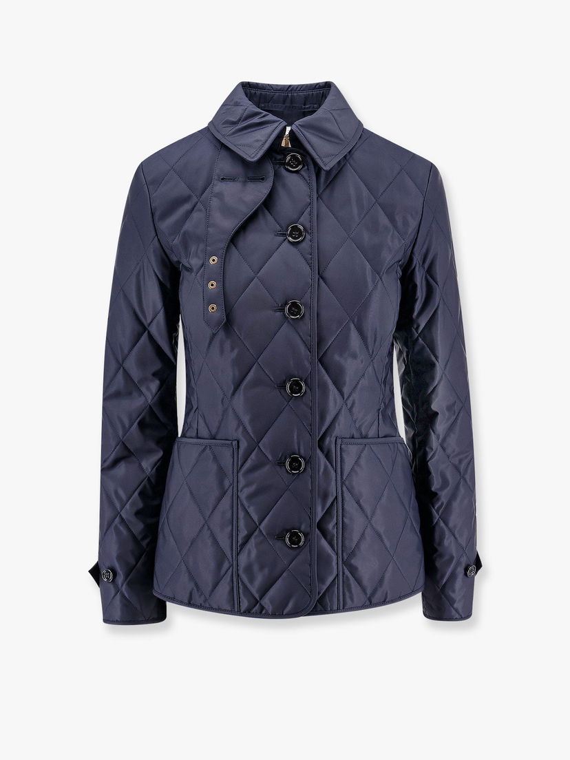 Пухо яке Burberry Navy Blue Quilted Jacket Fernleigh Синьо | 8100658A1177