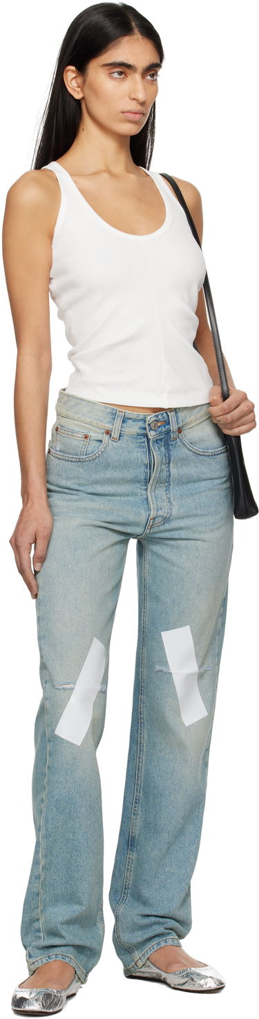 Дънки Maison Margiela MM6 Maison Margiela Distressed Taped 5 Pocket Jeans Синьо | S52LA0248 M30019, 3