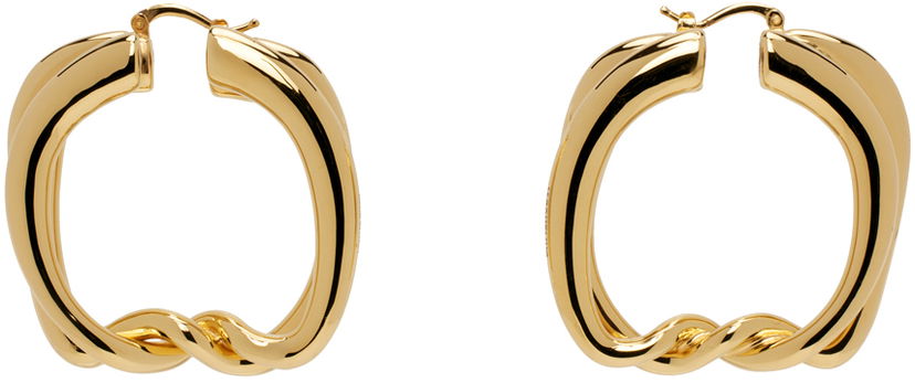 Обеци Jacquemus Gold 'Les Petites Creoles Nodi' Earrings Металик | 24E241JW654-5845