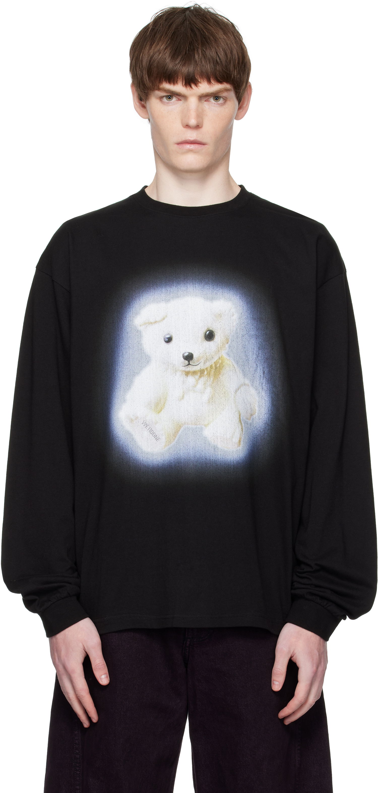 Тениска We11done We11done Glow Teddy Long Sleeve T-Shirt Черно | WD-TT2-25-775-U-BK, 0