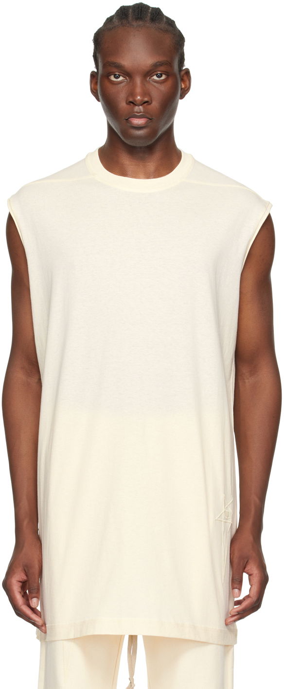 Потник Rick Owens Tarp Longline T-Shirt Бежово | CM01D9231 CHJER