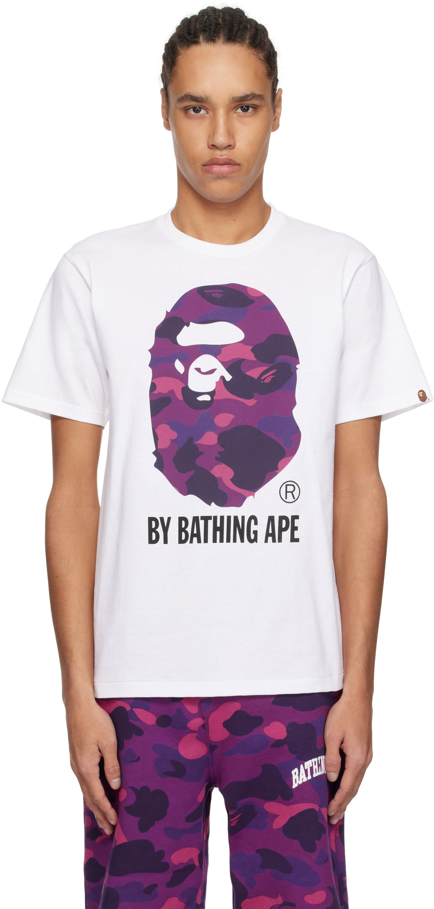 Тениска BAPE Color Camo 'By Bathing Ape' T-Shirt Бяло | 001TEK801019M, 0