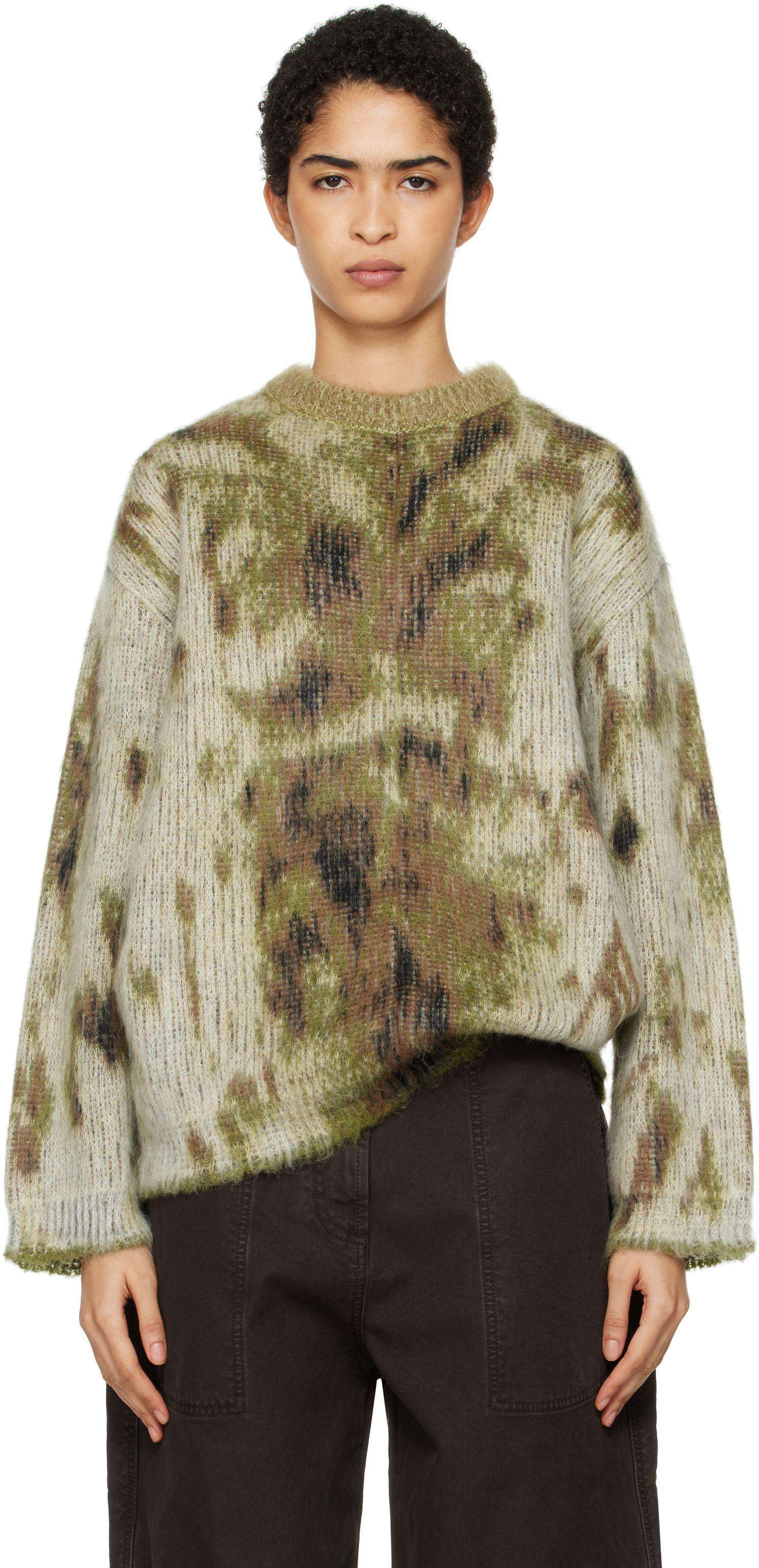 Пуловер The Attico Attico Abstract Knit Sweater Зелено | 250WCK00115 KAC001AA, 0