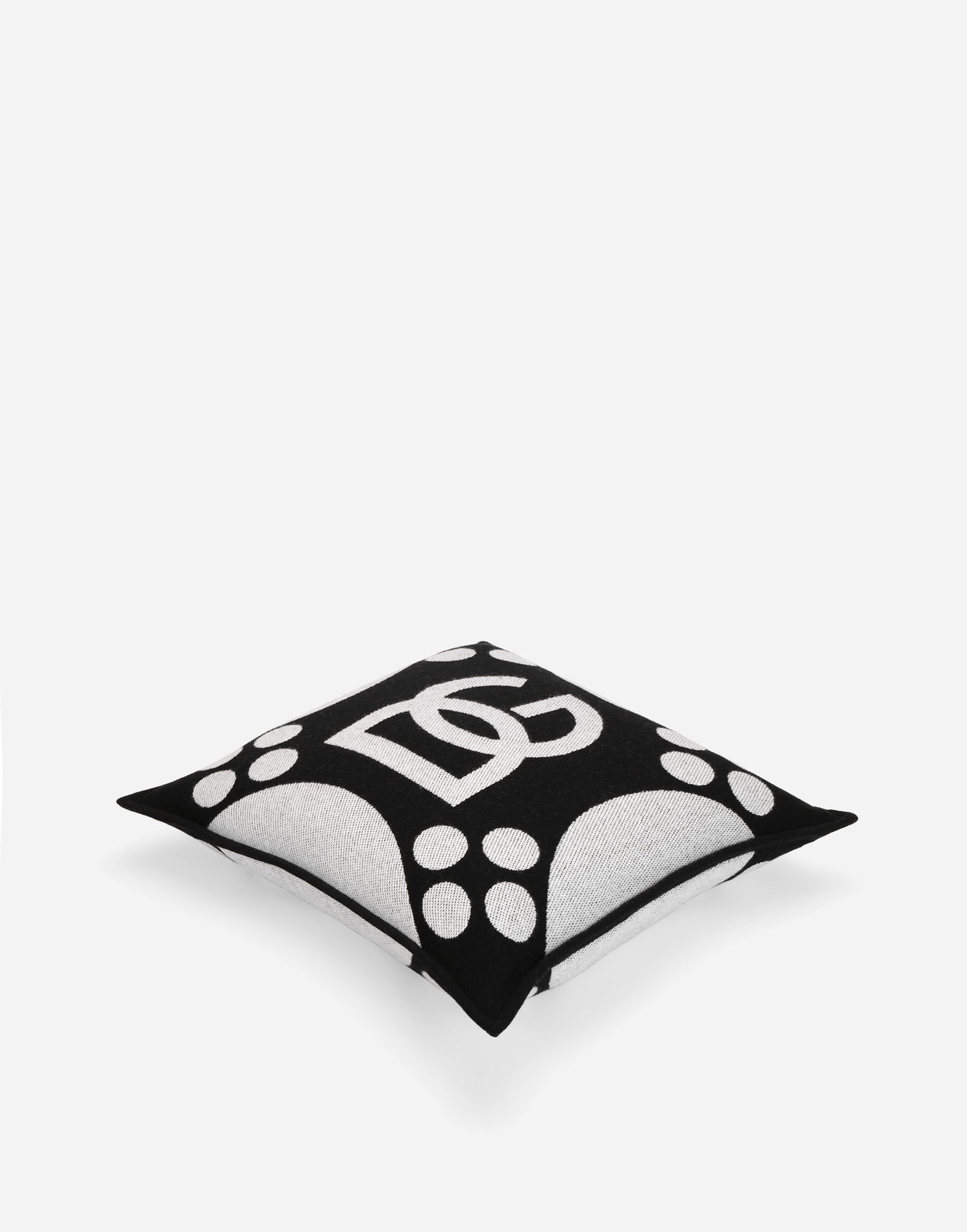 Домашен декор Dolce & Gabbana Dolce & Gabbana DG Logo Wool Jacquard Cushion Medium Черно | TCE008TCAN2U0010, 1