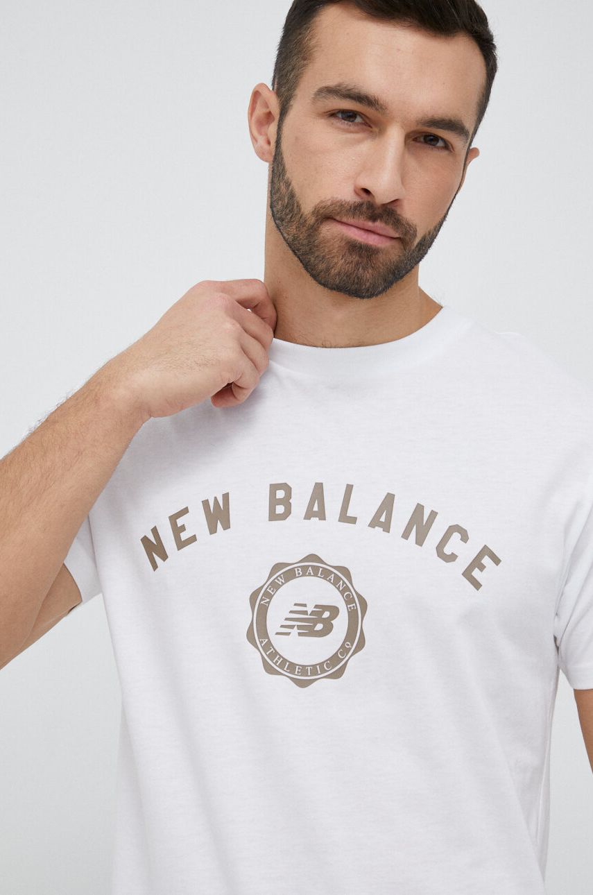 Тениска New Balance Logo T-Shirt Бяло | MT31904WT, 0