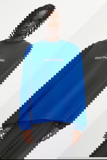 Суитчър ADER ERROR Oversized POST-HUMAN Graphic Sweatshirt Синьо | BO01FWSW0107BL, 0
