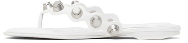 Кецове и обувки Alexander Wang Alexander Wang Rexa Thong Flat Sandals Бяло | 30225S008, 2