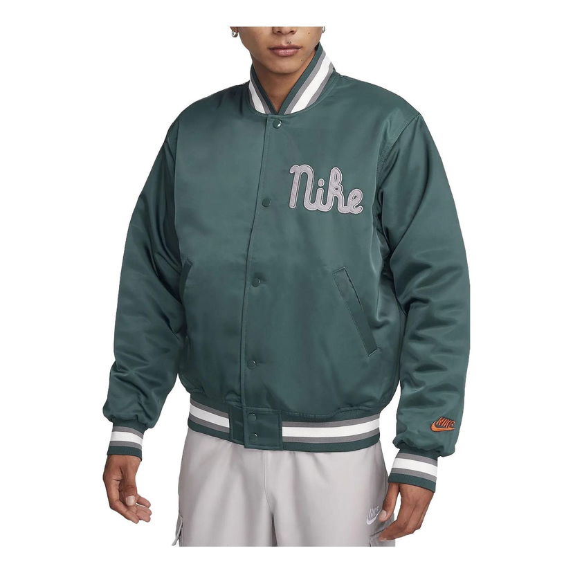 Яке бомбър Nike Loose Satin Jacket Зелено | FQ7970-328