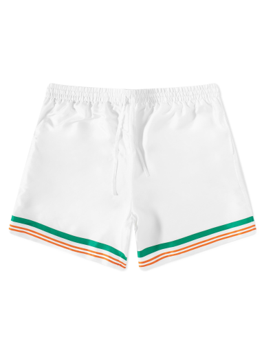 Къси панталони Casablanca Tennis Club Icon Silk Shorts Бяло | MS23-TR-012-02