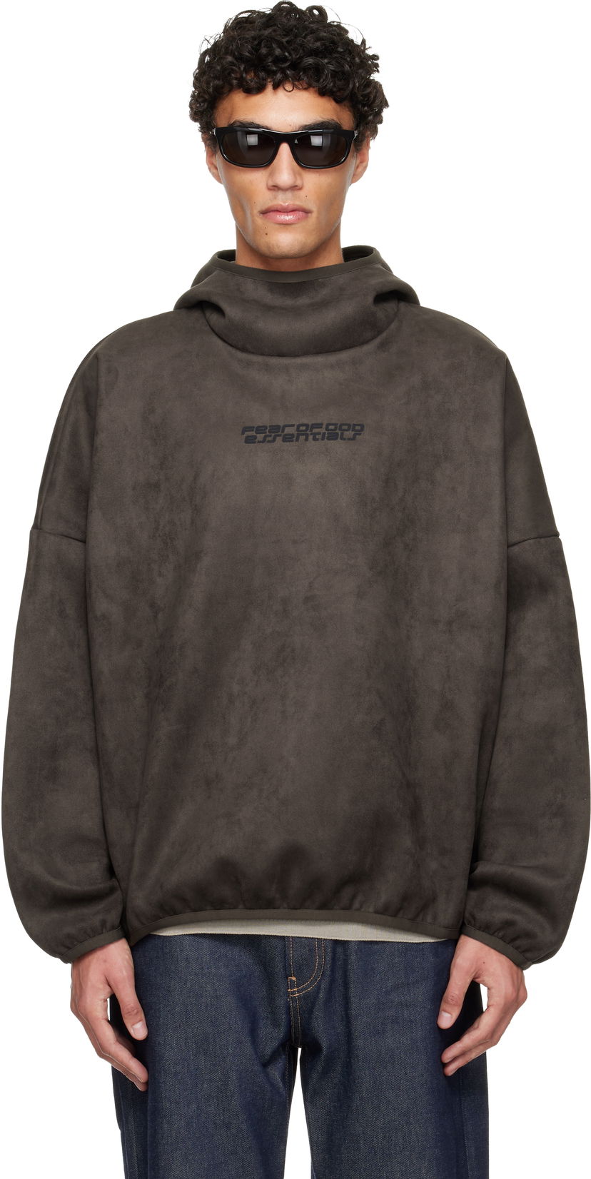 Суитчър Fear of God Fear of God ESSENTIALS Holiday Faux-Suede Fleece Modern Hoodie Кафяво | 192HO256943F