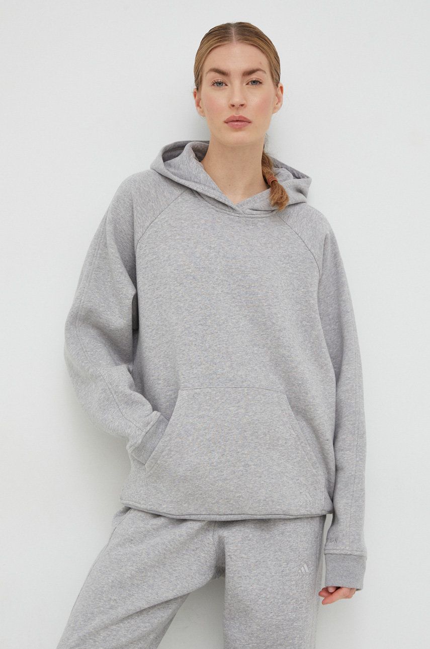 Суитчър adidas Originals Fleece Boyfriend Hoodie Сиво | HN4207, 0