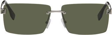 Слънчеви очила FENDI Rectangular Rimless Sky Eyewear with Monogram Temples Зелено | FE40165UM6014N 840126859997, 0