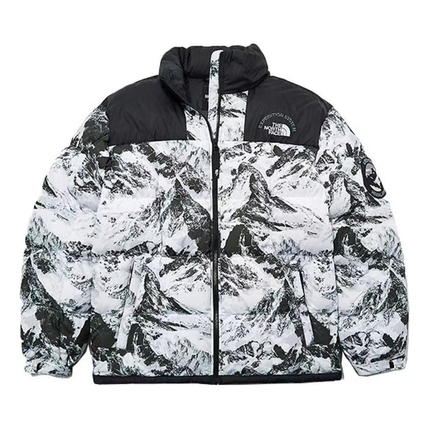 Пухо яке The North Face Mountain Print Puffer Jacket Бяло | NJ1DN57A, 0