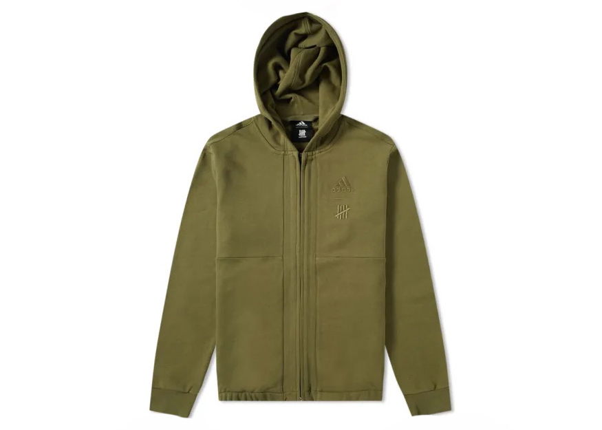 Суитчър adidas Originals adidas x Undefeated FZ Hoodie Olive/Olive Cargo Зелено | DY3270, 0