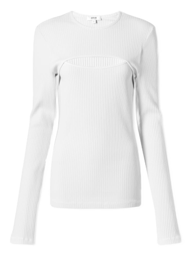 Тениска AGOLDE Lyza Cut Out Ribbed Top Сиво | A7139-1387