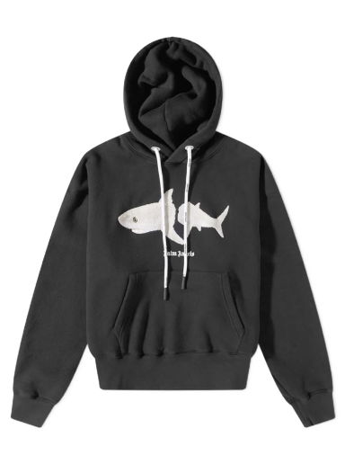 Суитчър Palm Angels Shark Hoody Черно | PMBB058S23FLE0051001