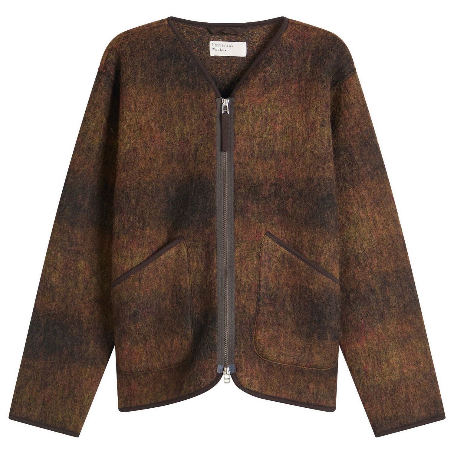 Яке Universal Works Alps Fleece Zip Liner Jacket, Size Small Многоцветен | P33202-BRN, 0