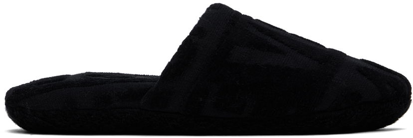 Кецове и обувки Versace Allover Towel Slippers Черно | ZSLB00009_1A07545