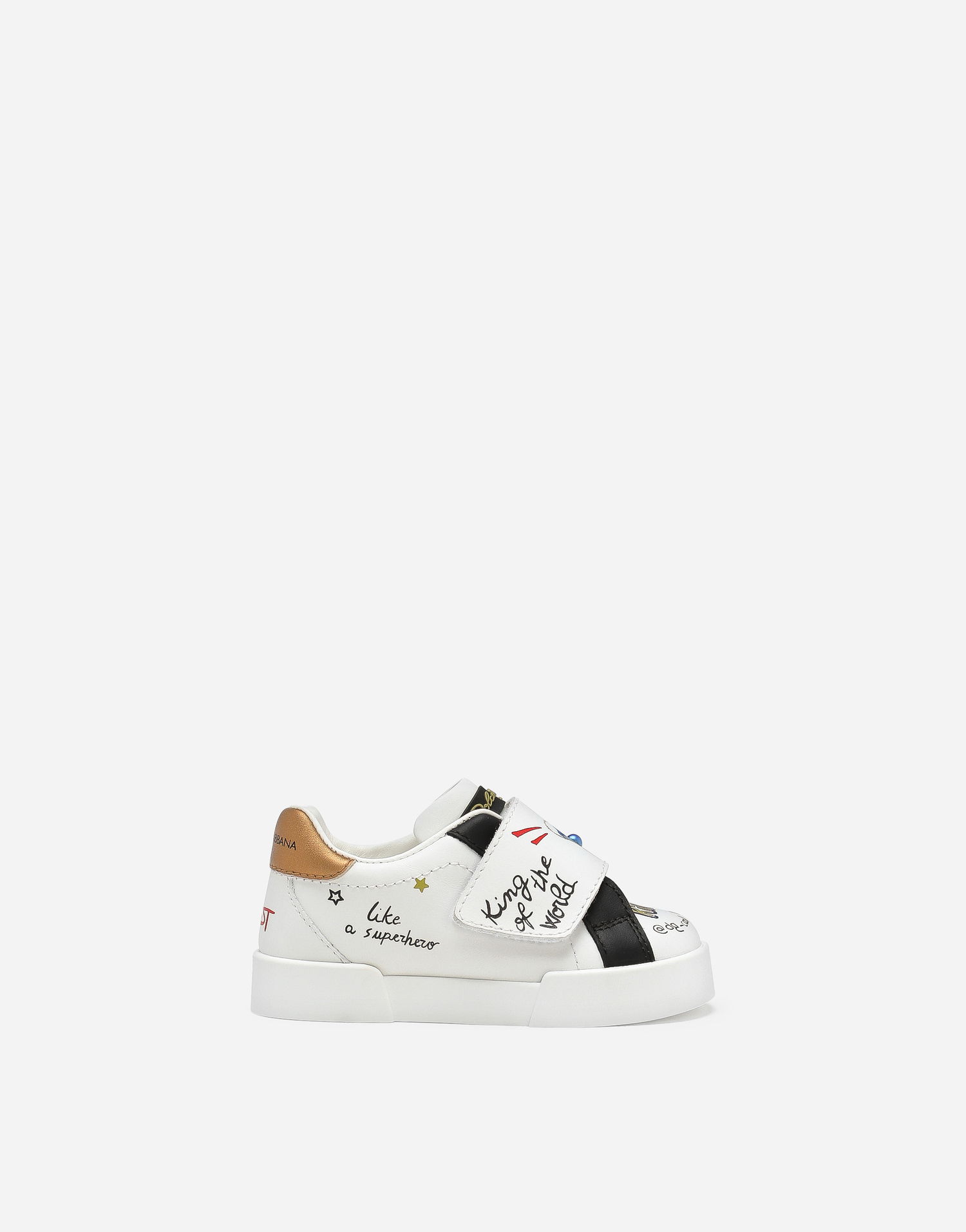 Кецове и обувки Dolce & Gabbana Printed Calfskin Portofino Бяло | DN0135AU120HWF57, 0