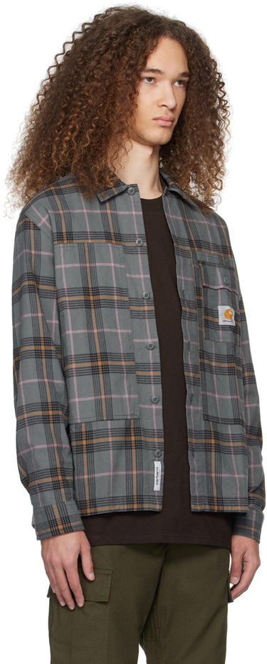 Риза Carhartt WIP Plaid Long Sleeve Button-Up Shirt Зелено | I032903, 1