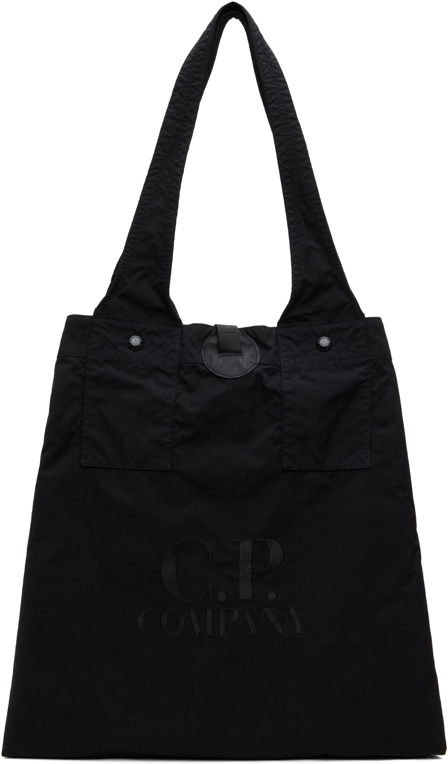 Голяма пазарска чанта C.P. Company Twill Left Hand Logo Tote Bag Черно | 18CMAC054A-110305G, 0