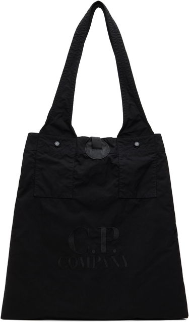Голяма пазарска чанта C.P. Company Twill Left Hand Logo Tote Bag Черно | 18CMAC054A-110305G, 0