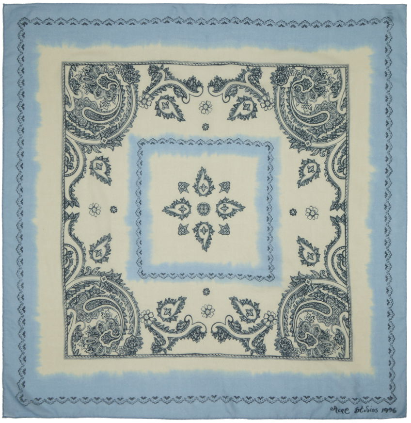 Шал Acne Studios Print Light Wool Scarf Синьо | CA0303-, 0