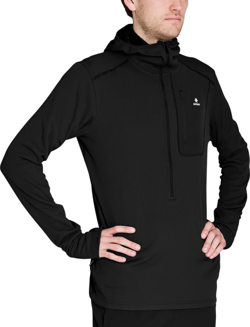 Суитчър Saysky Saysky Combat Half Zip Fleece Hoodie Черно | nmrho30c-901