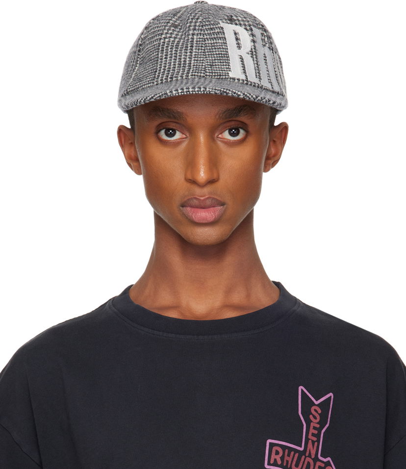 Шапка с козирка Rhude Wrap Logo 6-Panel Cap Черно | RHFW24HA05012