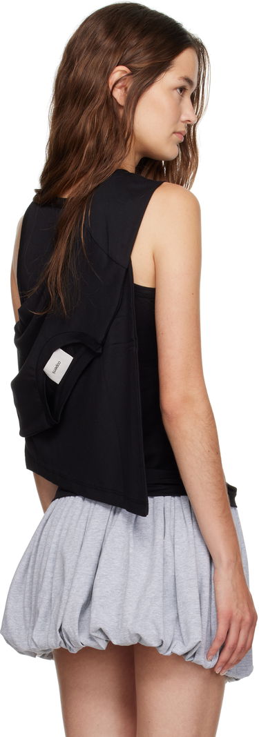 Потник Coperni Coperni Knotted Jersey Tank Top Черно | COPJS161F5009, 2