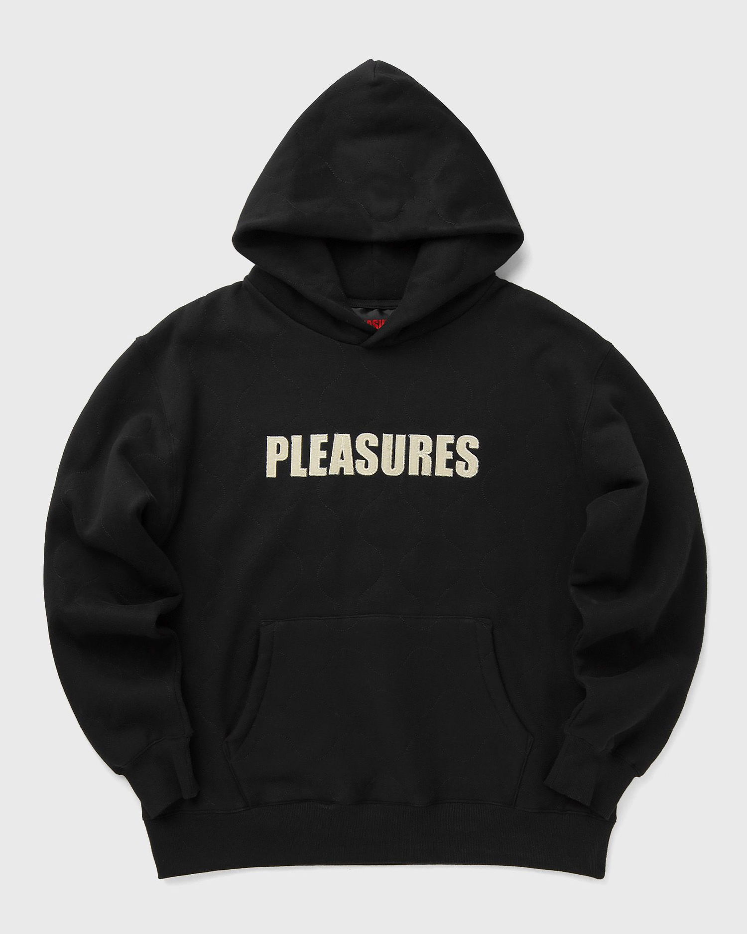 Суитчър Pleasures Pleasures Wave Quilted Hoodie Черно | P24W007-BLACK, 0