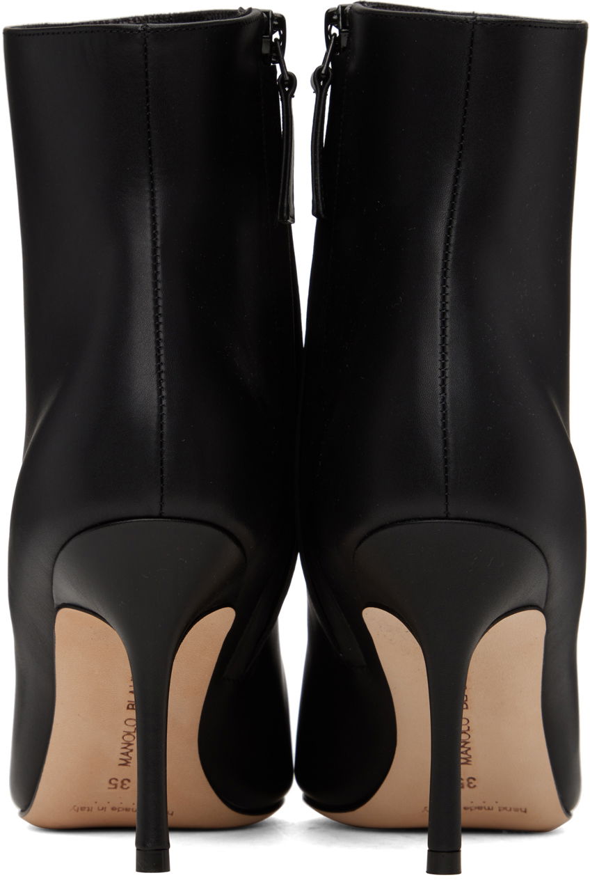 Грижа за обувките Manolo Blahnik Manolo Blahnik Insopo Leather Ankle Boots Черно | 319-1187, 1