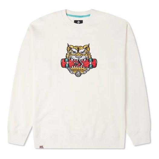Пуловер Converse New Year Series Tiger Crewneck Sweatshirt Бяло | 10024319-A01