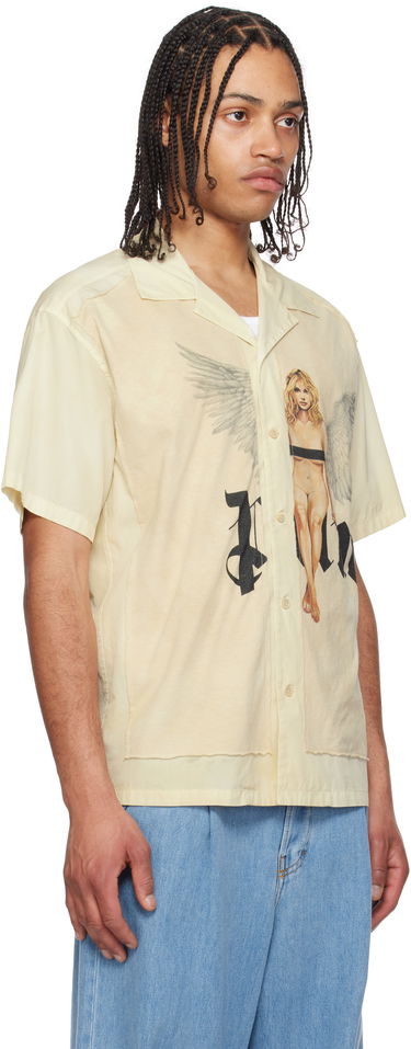 Риза Palm Angels Palm Angels Pin Up Bowling Shirt Жълто | PMGG008S25FAB0010310, 1