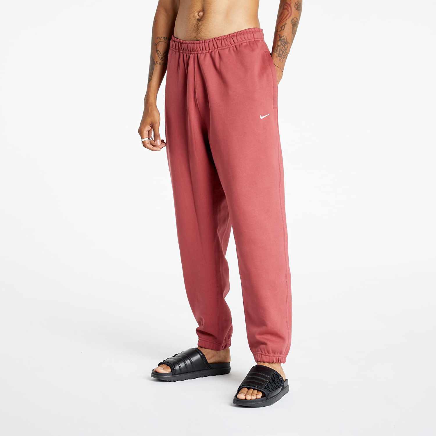 Спортни панталони Nike Lab NRG Solo Swoosh Fleece Pant Червено | CW5460-661, 0