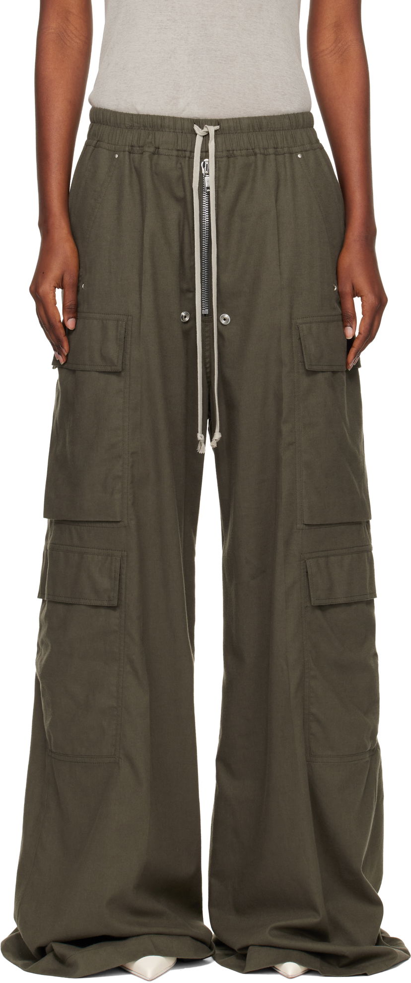 Карго панталони Rick Owens Concordians Cargobelas Cargo Trousers Зелено | RP02E4327 FLW