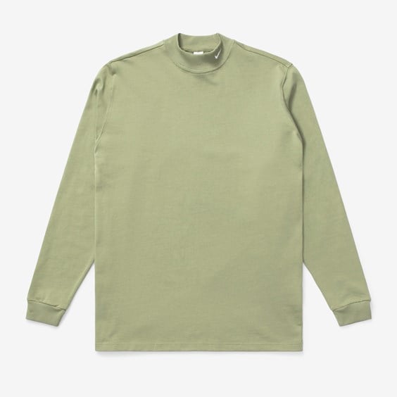 Тениска Nike Life Long Sleeve Mock Neck Shirt Зелено | DX5868-386, 0