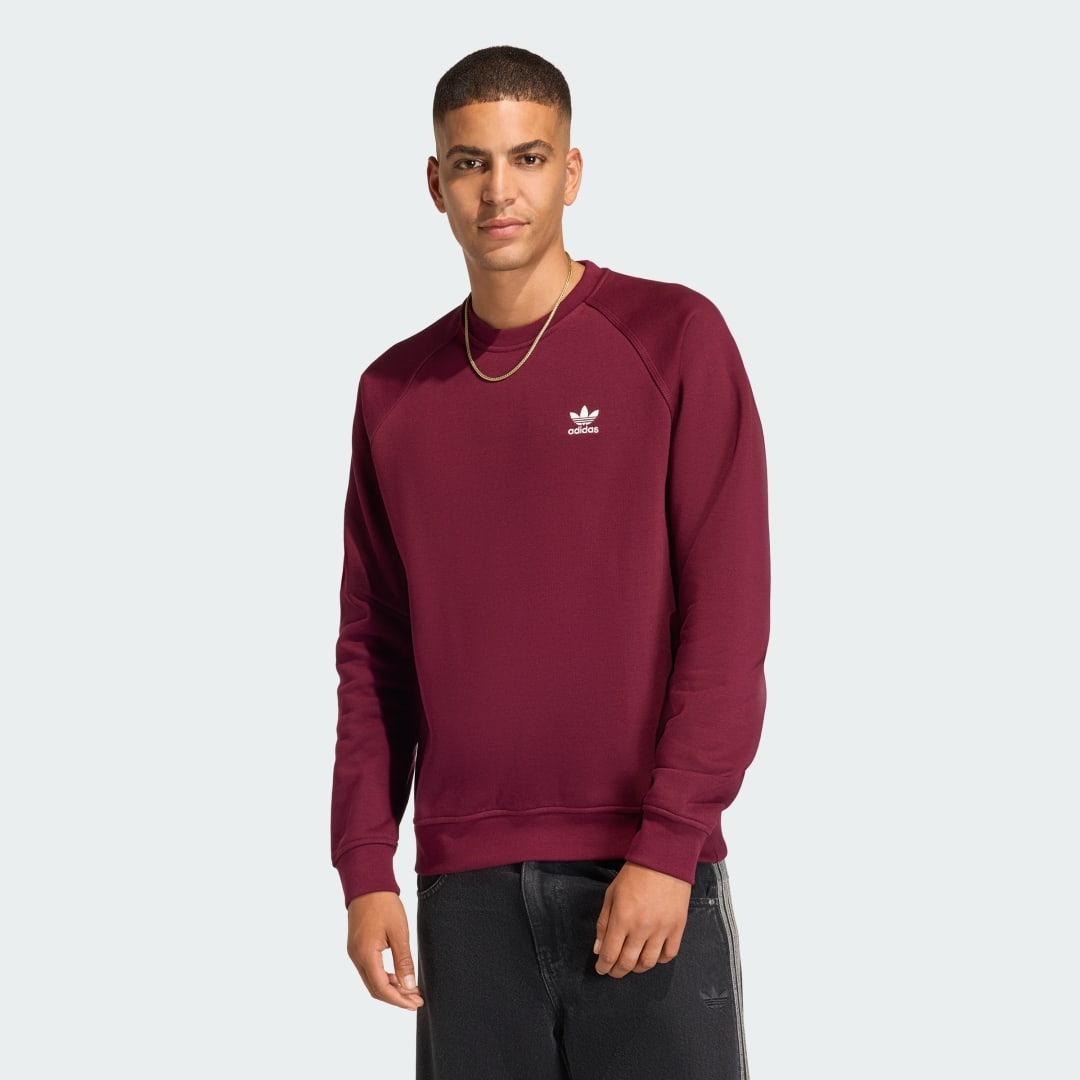 Суитчър adidas Performance Essentials Fleece Crewneck Sweatshirt Бургунди | HY2082, 0