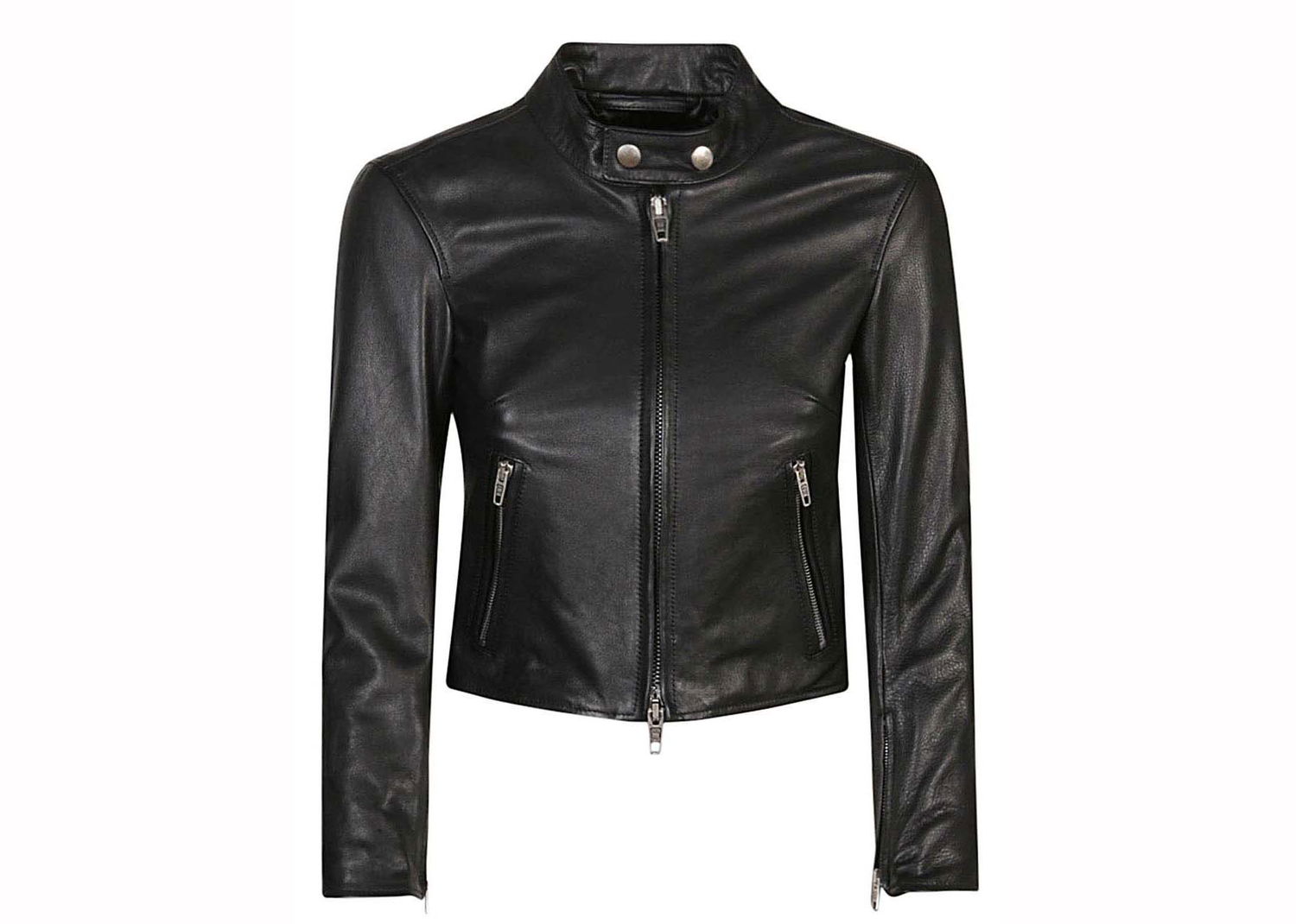 Яке Balenciaga Leather Jacket Black Черно | 775707TOS081000, 0