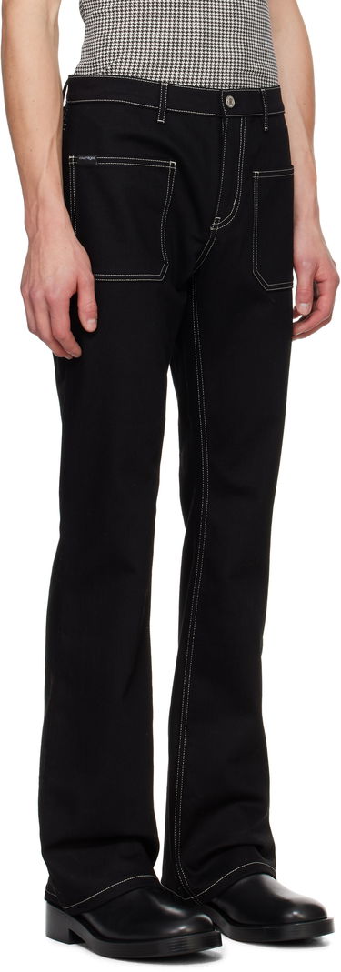 Дънки Courrèges Courrèges Topstitched Bootcut Jeans Черно | 324DPA208DE0020, 1
